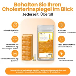 FORA 6 Gesamtcholesterin-Teststreifen (10 Stück) - Fora 6 Teststreifen - Cholesterin Teststreifen|TESTER Outlet