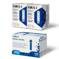 FORA 6 Glukoseteststreifen + FORA Lanzetten 30G - The Tester| Online