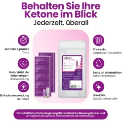 FORA 6 β-Keton Teststreifen (10 Stück) - Ketone Teststreifen - Fora 6 Teststreifen - The>TESTER Hot
