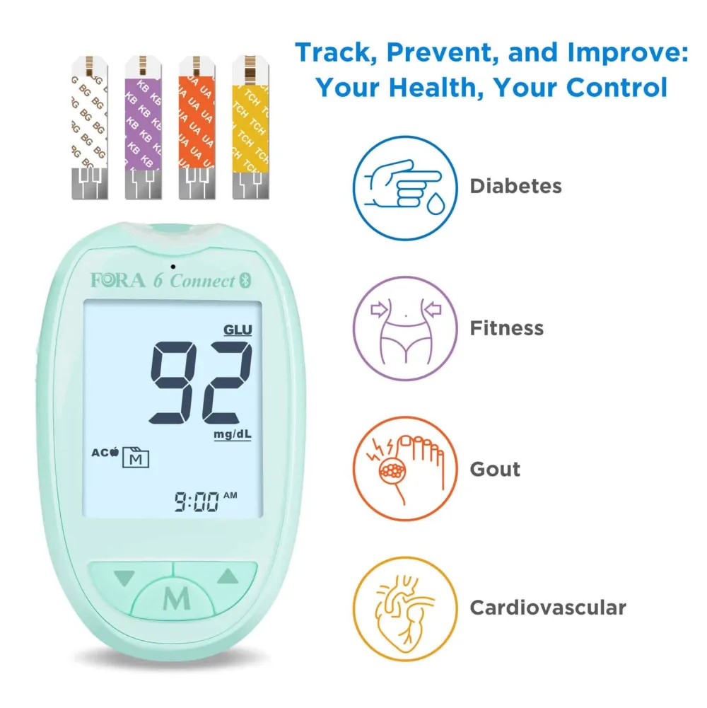 FORA 6 Multi-Parameter Ketone-Messgerät Starter-Set – mg/dl> Online