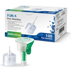 FORA Pen Nadeln 32G 4mm (105 Stück) - Insulin Pen Nadeln - Nadeln für Spritzen - The Tester> Discount