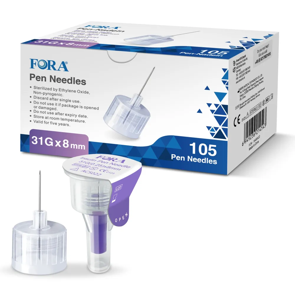 FORA Pen-Nadeln 31G 8mm (105 Stück) - Insulin Pen Nadeln - Nadeln für Spritzen - The|TESTER Outlet