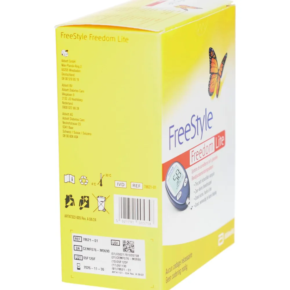 FreeStyle Freedom Lite Blutzucker-Messsystem ohne Codierung mmol/l> Discount
