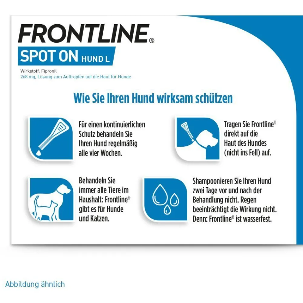 ® SPOT ON Hund (20-40kg) gegen Zecken und Flöhe|Frontline Discount