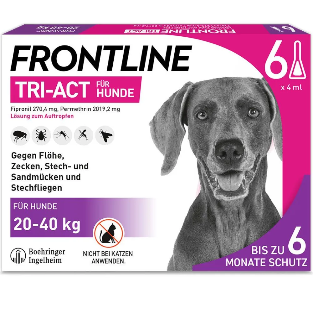 TRI-ACT® gegen Zecken, Flöhe und fliegende Insekten beim Hund (20-40kg)>Frontline Clearance