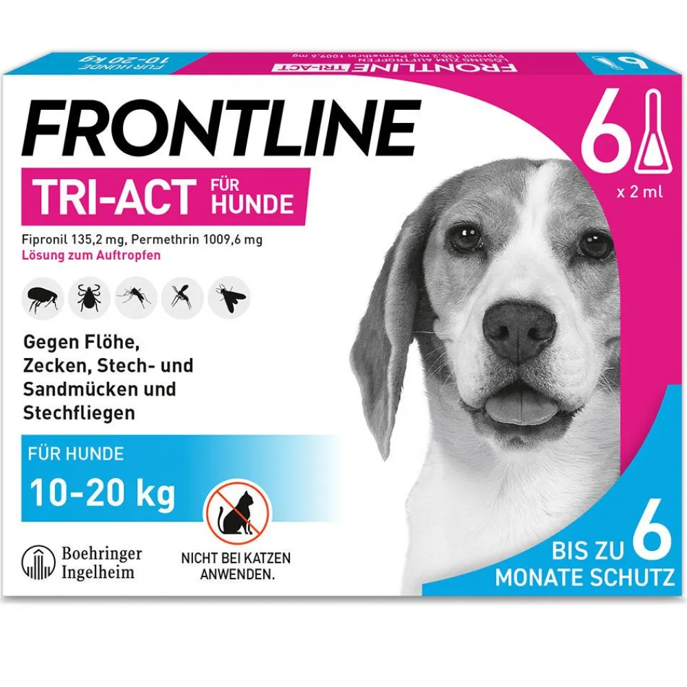 TRI-ACT® gegen Zecken, Flöhe und fliegende Insekten beim Hund (10-20kg)|Frontline