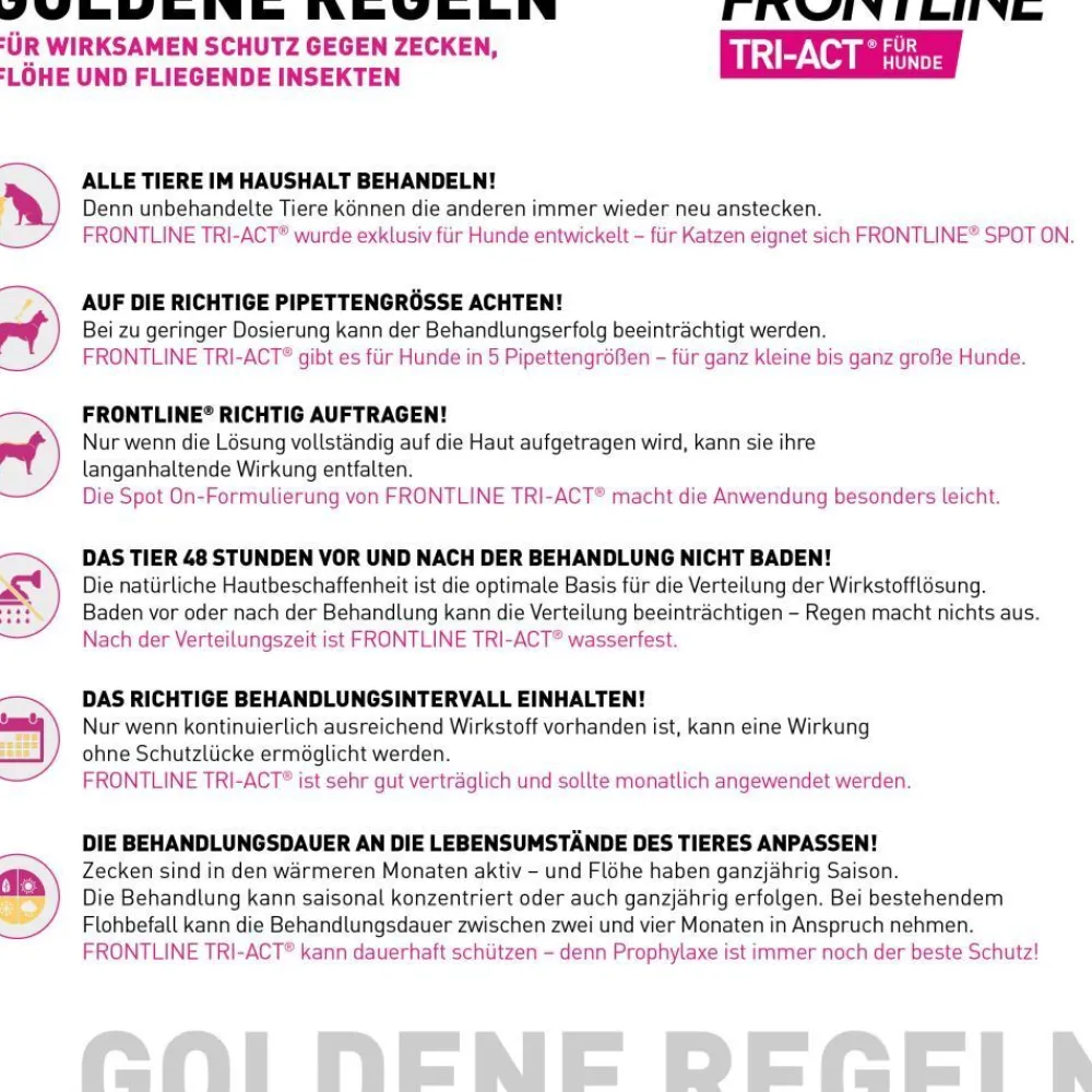 TRI-ACT® gegen Zecken, Flöhe und fliegende Insekten beim Hund (2-5kg)>Frontline New