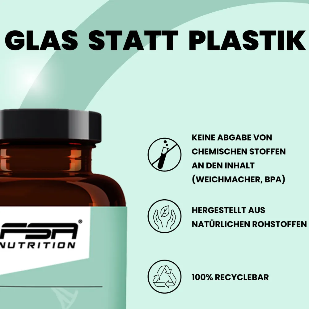 Magnesium Bisglycinat und Citrate 120 Kapseln im Glas|FSA NUTRITION Online