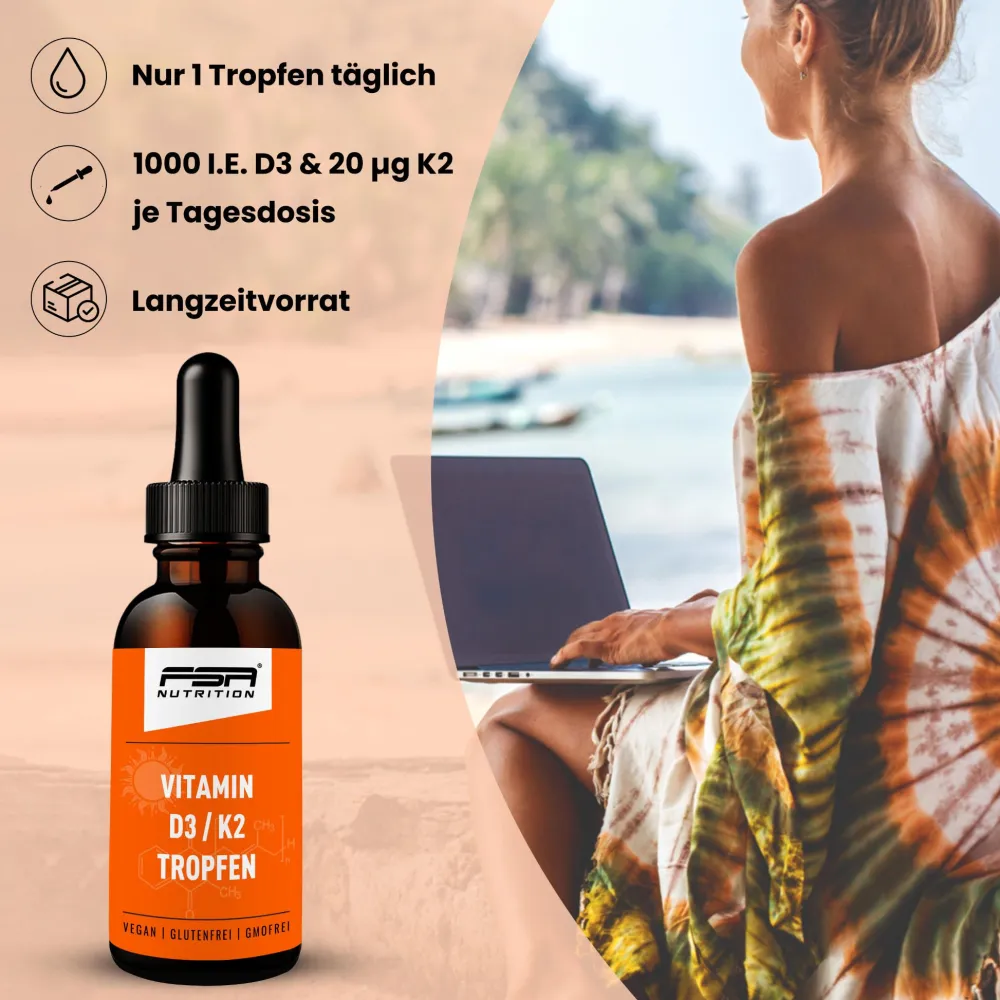 Vitamin D3 K2-MK7 Tropfen|FSA NUTRITION Hot