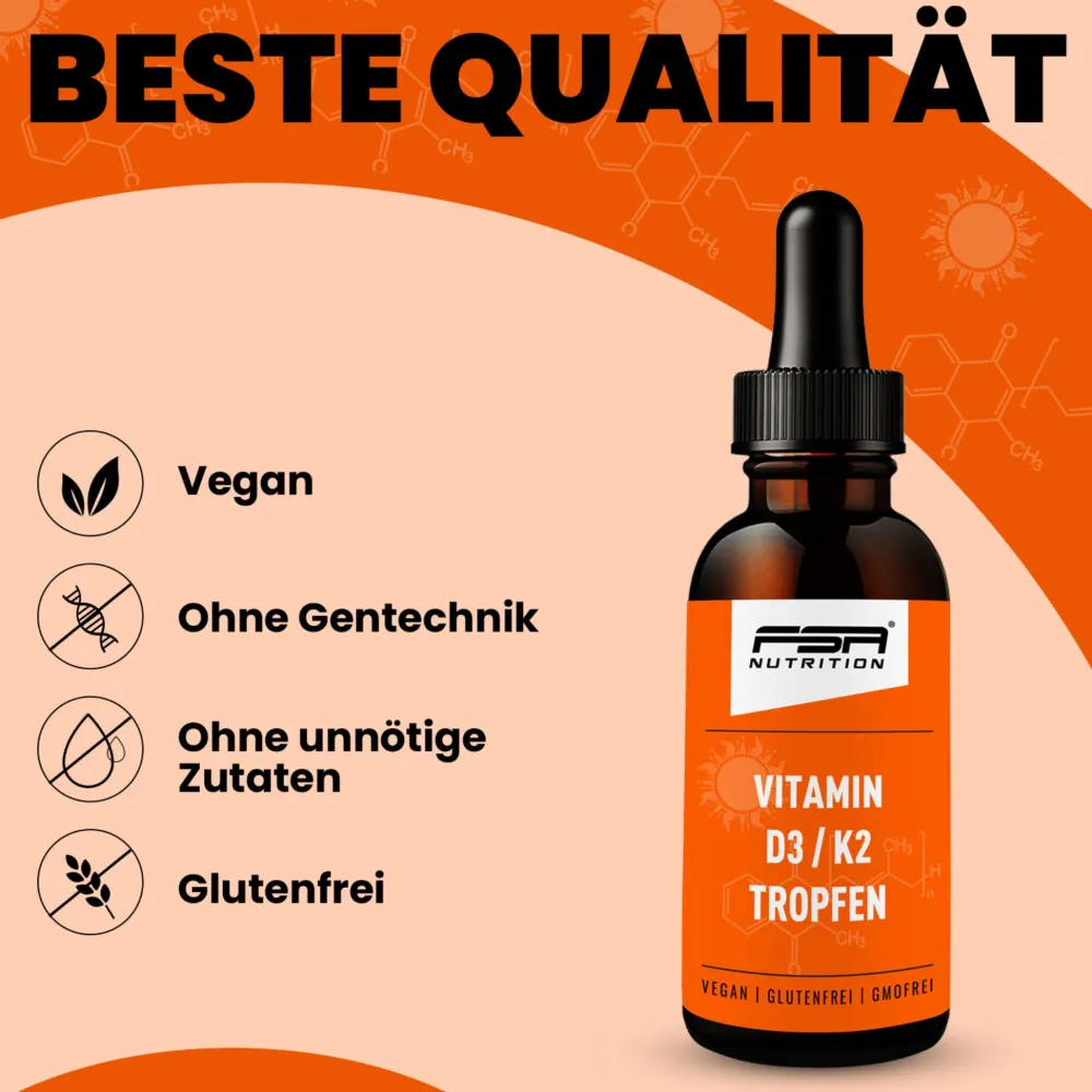 Vitamin D3 K2-MK7 Tropfen|FSA NUTRITION Hot