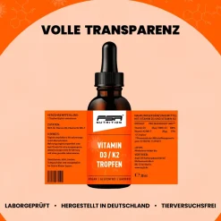 Vitamin D3 K2-MK7 Tropfen|FSA NUTRITION Hot