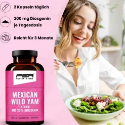 Yamswurzel Extrakt | Mexican Wild Yams Extrakt mit 20% Diosgenin 180 Kapseln im Glas|FSA NUTRITION Sale