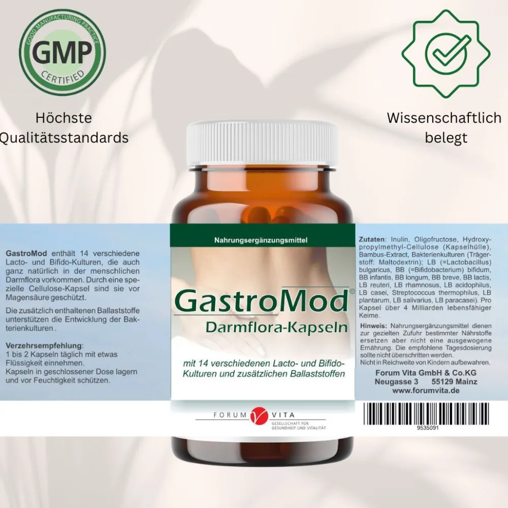 GastroMod Probiotika 14 Bakterienstämme + Inulin zur Darmkur - Forum Vita®> Outlet