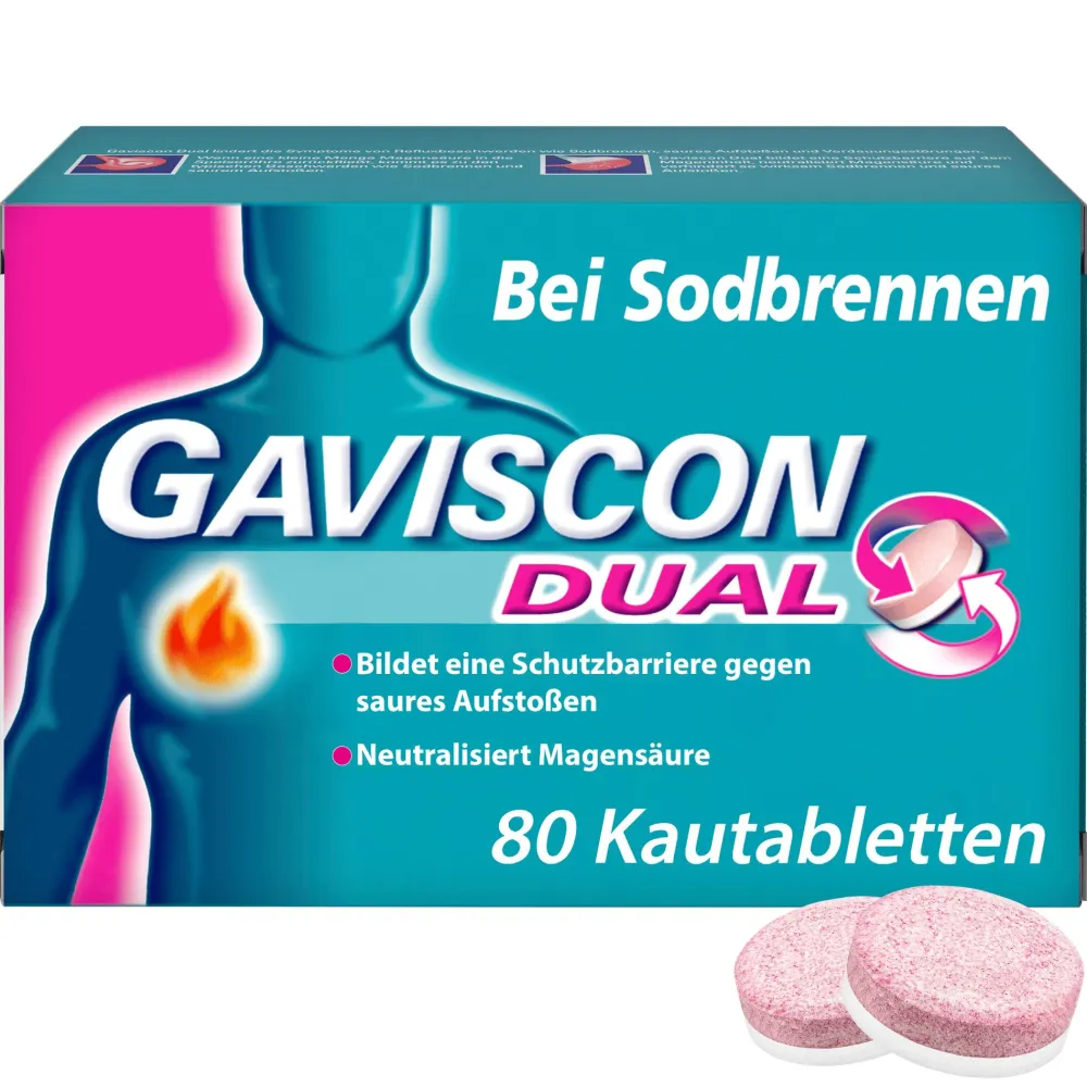 ® Dual Kautabletten mit Zweifachwirkung gegen Sodbrennen>Gaviscon Discount