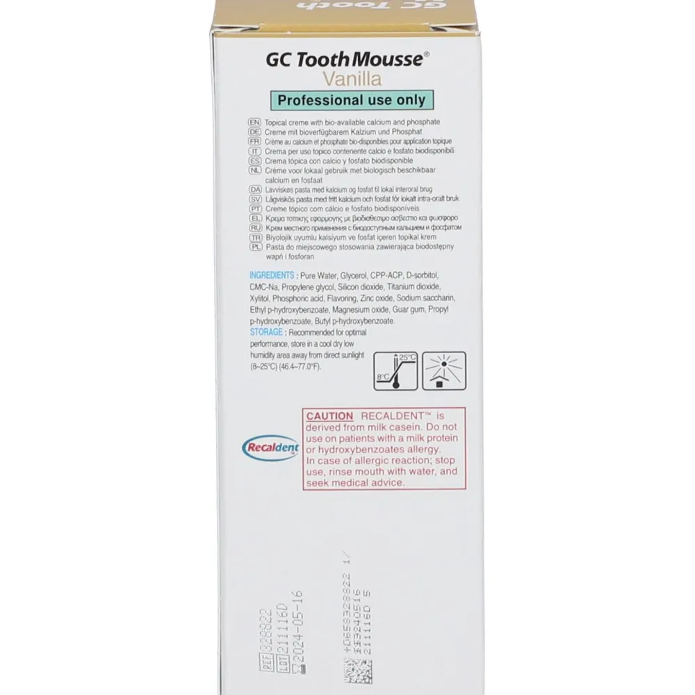 Tooth Mousse Zahnpasta Vanille>GC Clearance