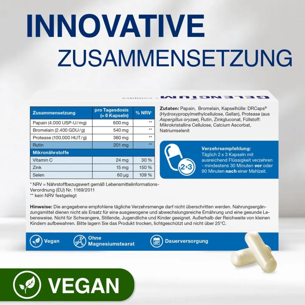 ® Enzym Complex hochdosiert mit Bromelain>Gelencium
