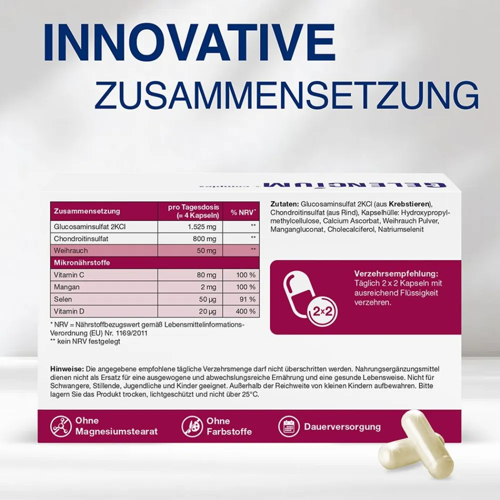 ® Glucosamin Chondroitin hochdosiert mit Vitamin C|Gelencium Hot