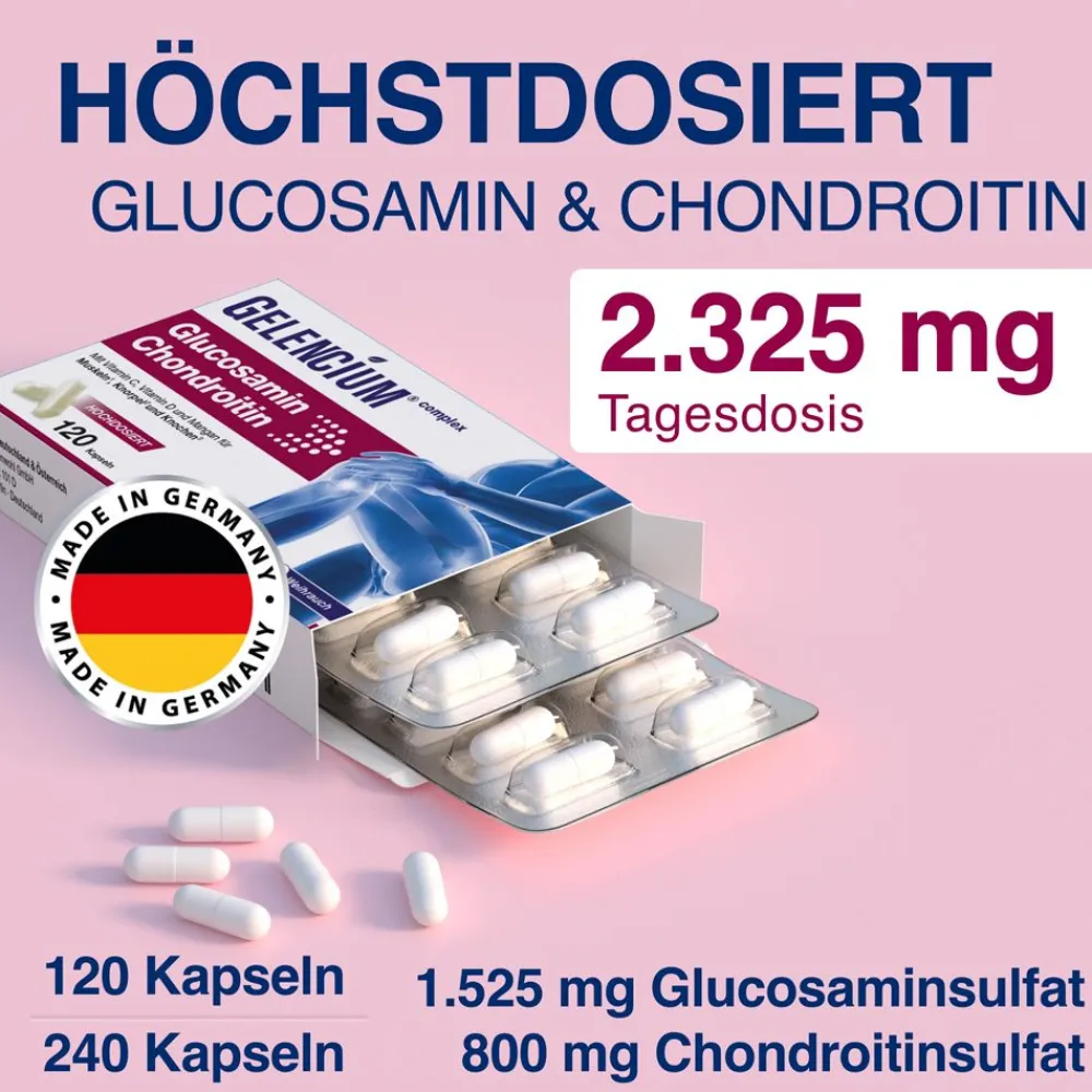 ® Glucosamin Chondroitin hochdosiert mit Vitamin C>Gelencium Discount
