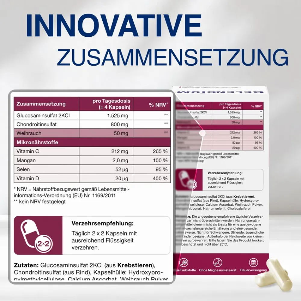 ® Glucosamin Chondroitin hochdosiert mit Vitamin C>Gelencium Discount