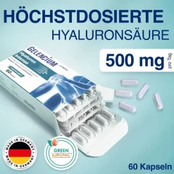 ® Hyaluron Intense hochdosiert 500 mg mit Vitamin C|Gelencium Clearance