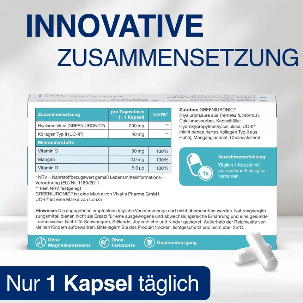 ® Hyaluron Kollagen hochdosiert mit Vitamin C|Gelencium Online