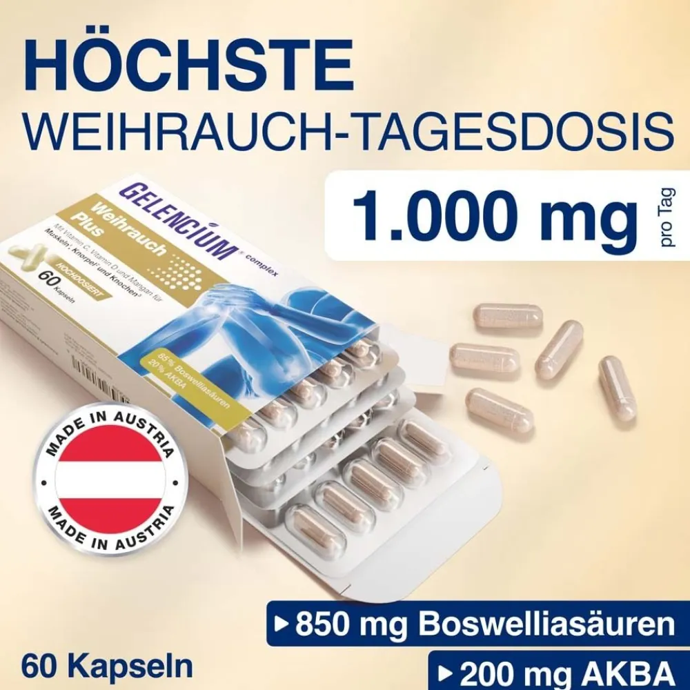 ® Weihrauch Plus hochdosiert 1.000 mg mit Vitamin C|Gelencium