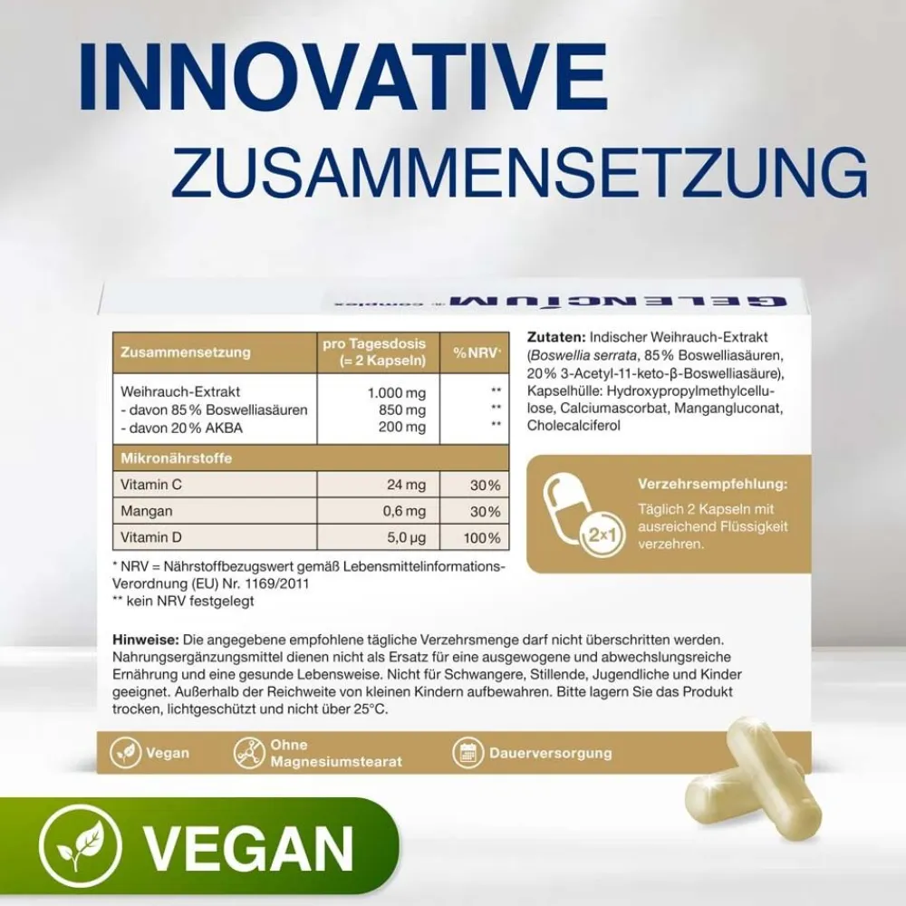 ® Weihrauch Plus hochdosiert 1.000 mg mit Vitamin C|Gelencium