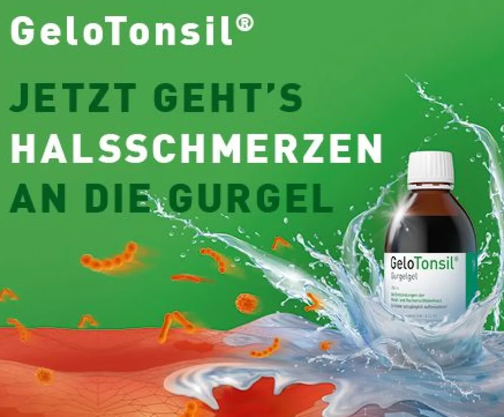 GeloTonsil Gurgelgel lindert Halsschmerzen & Schluckbeschwerden| Hot