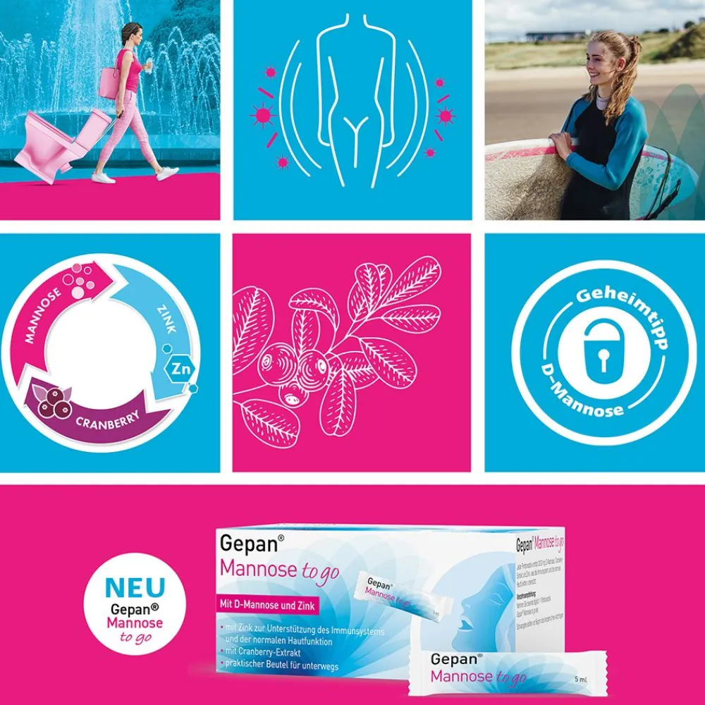 Gepan Mannose to go, trinkfertige Mannose mit Zink 14Stk.| Discount