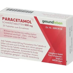 gesundleben Paracetamol Schmerztabletten 500 mg| Sale