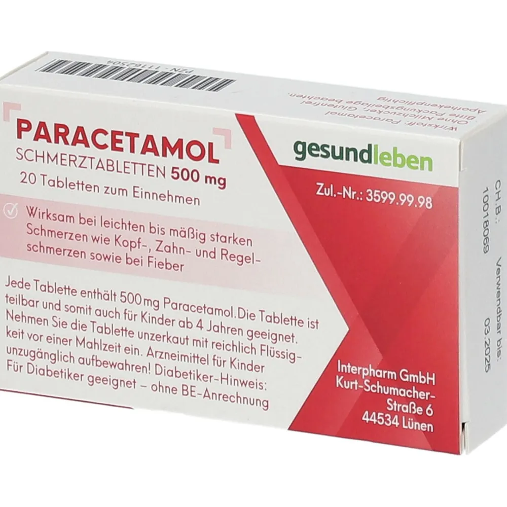 gesundleben Paracetamol Schmerztabletten 500 mg| Sale