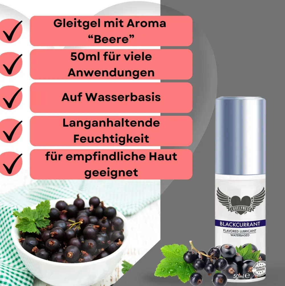 Gleitgel und Massageöl 2in1 mit Geschmack Waldfrucht -|LOVELYNESS Outlet