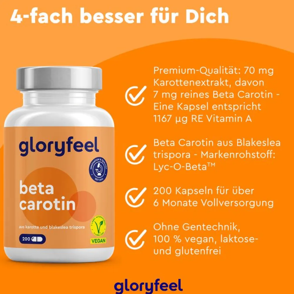 ® Beta Carotin Karottenextrakt Kapseln>gloryfeel Online