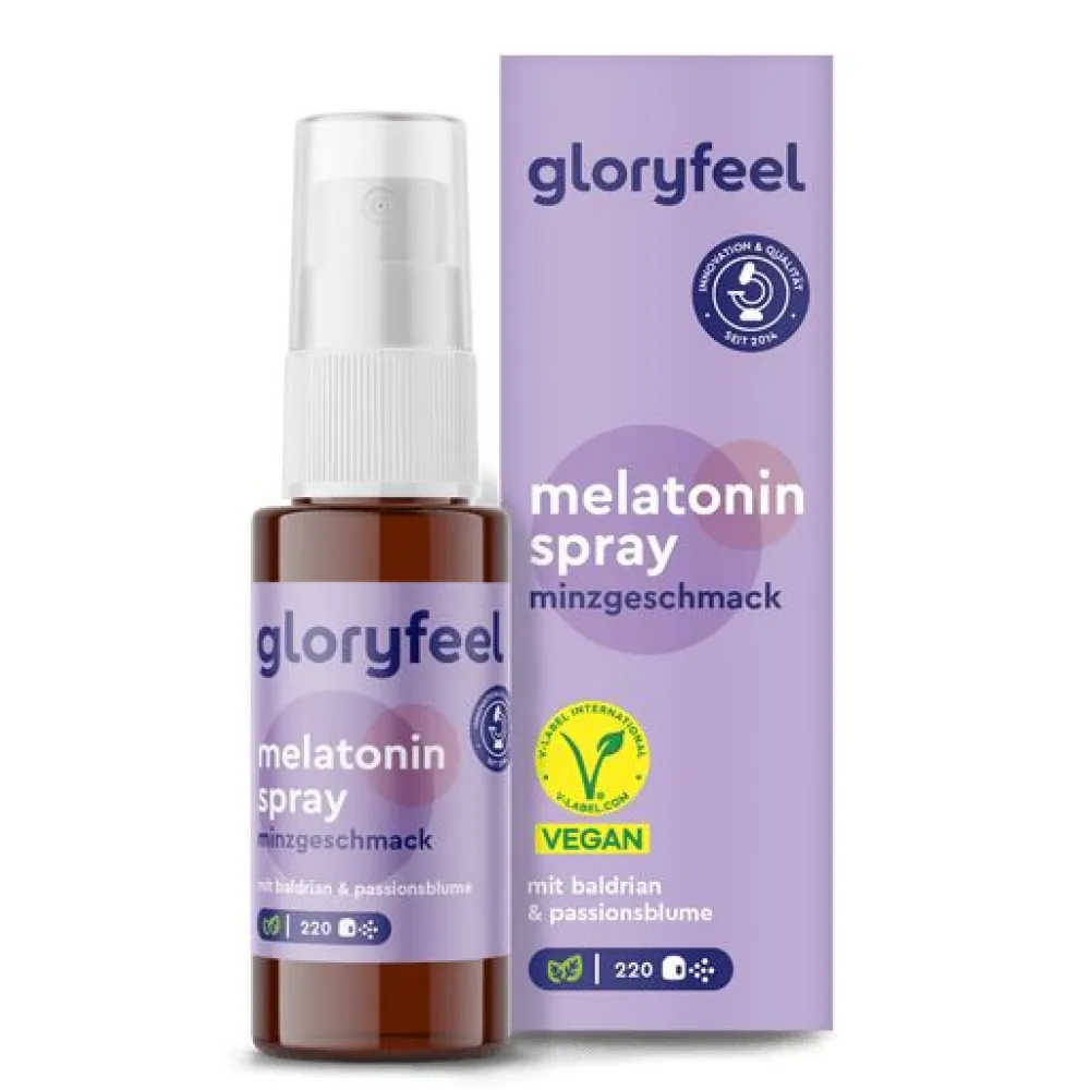 ® Melatonin + Baldrian, Lavendel + Melissen Extrakt Spray Minze|gloryfeel New