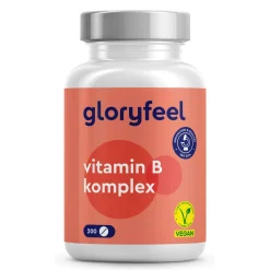 ® Vitamin B Komplex - 200 Kapseln - 500µg B12 + höchst bioaktiv|gloryfeel