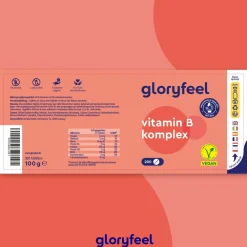 ® Vitamin B Komplex - 200 Kapseln - 500µg B12 + höchst bioaktiv|gloryfeel