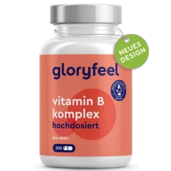 ® Vitamin B Komplex - 200 Kapseln - 500µg B12 - hochdosiert - 8 B-Vitamine>gloryfeel Clearance