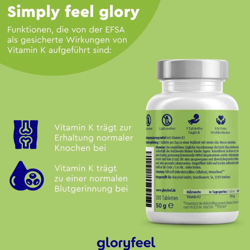 ® Vitamin K2 Tabletten|gloryfeel Outlet