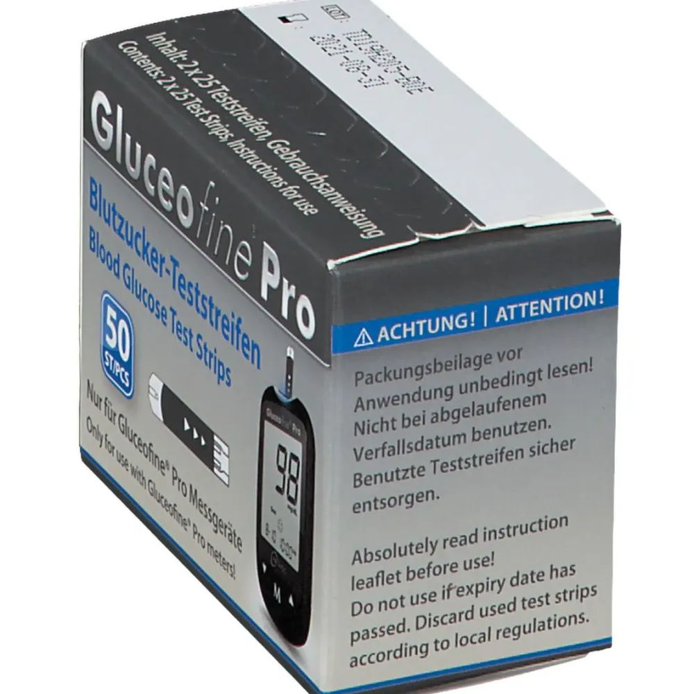 Gluceofine® Pro Blutzucker-Teststreifen| Discount