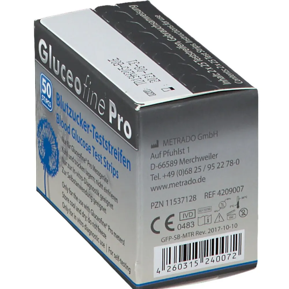 Gluceofine® Pro Blutzucker-Teststreifen| Discount