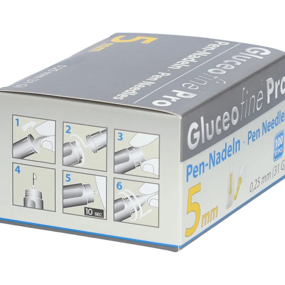 Gluceofine Pro Pen-Nadeln 31 G 0,25 x 5 mm| Outlet