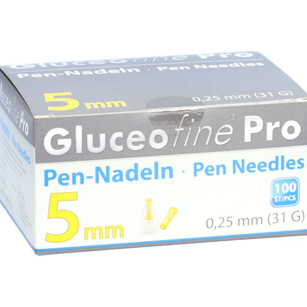 Gluceofine Pro Pen-Nadeln 31 G 0,25 x 5 mm| Outlet
