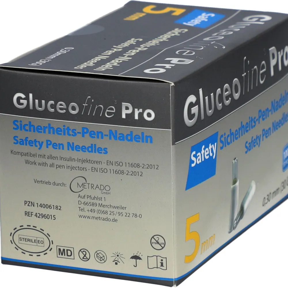 Gluceofine® Pro Safety Pen-Nadeln 30 G, 0,30 x 5 mm| Online