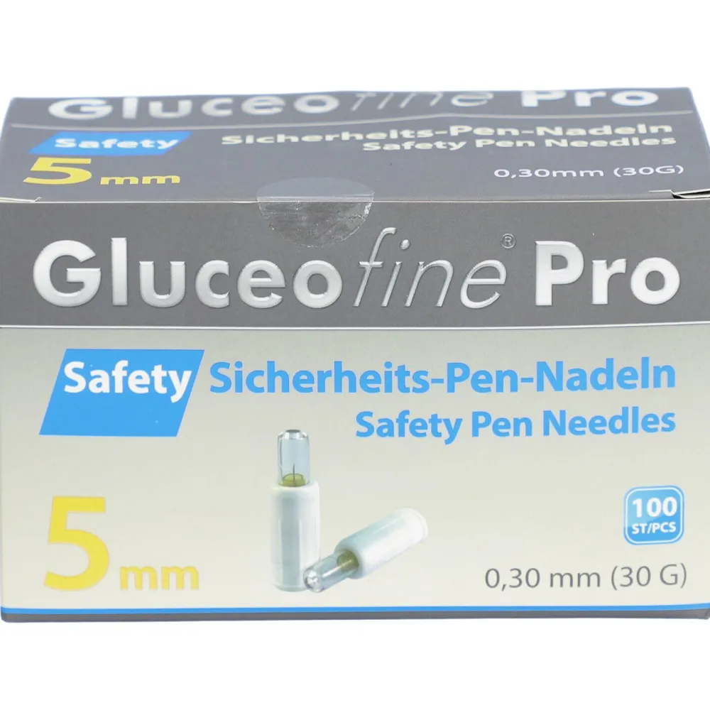Gluceofine® Pro Safety Pen-Nadeln 30 G, 0,30 x 5 mm| Online