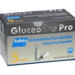 Gluceofine® Pro Safety Pen-Nadeln 30 G, 0,30 x 5 mm| Online