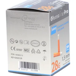 Gluceofine® Pro Safety Sicherheits-Lanzetten 28 G, 1,5 mm>