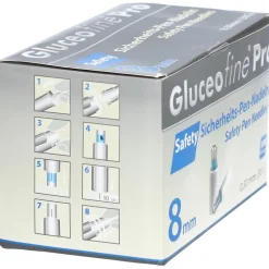 Gluceofine® Pro Safety Sicherheits-Pen-Nadeln 30 G, 0,30 x 8 mm> Online