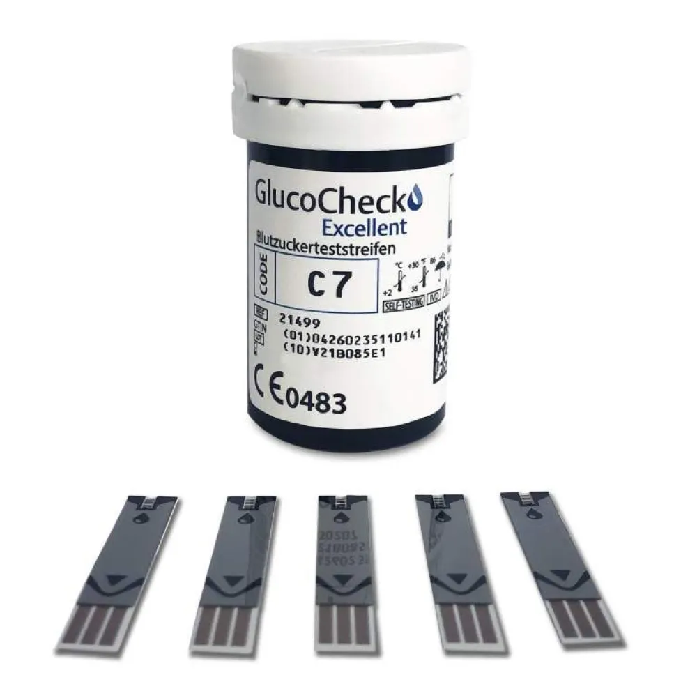Excellent Blutzuckerteststreifen, 25 Stück>GlucoCheck Best