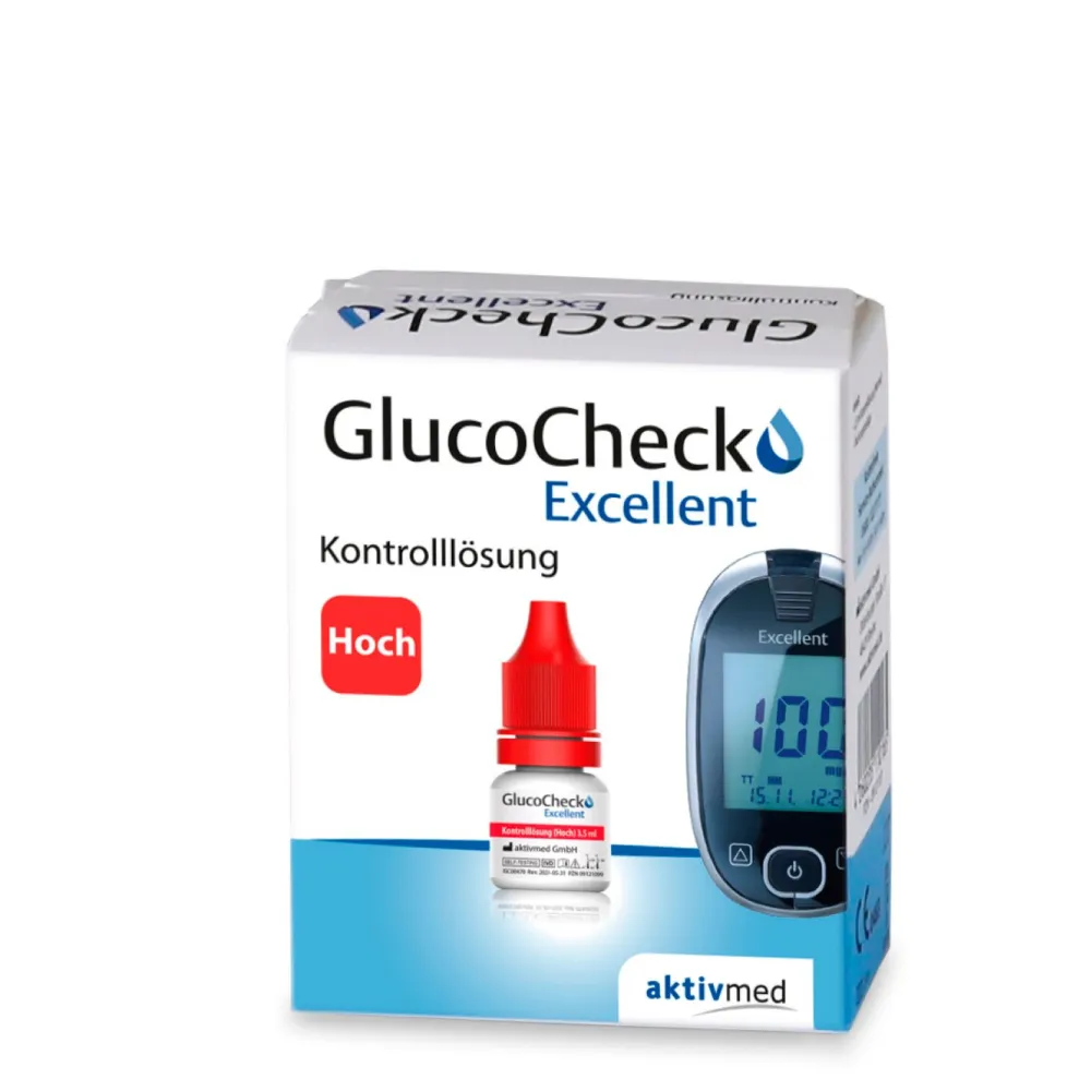 Excellent Kontrolllösung (hoch)|GlucoCheck Best