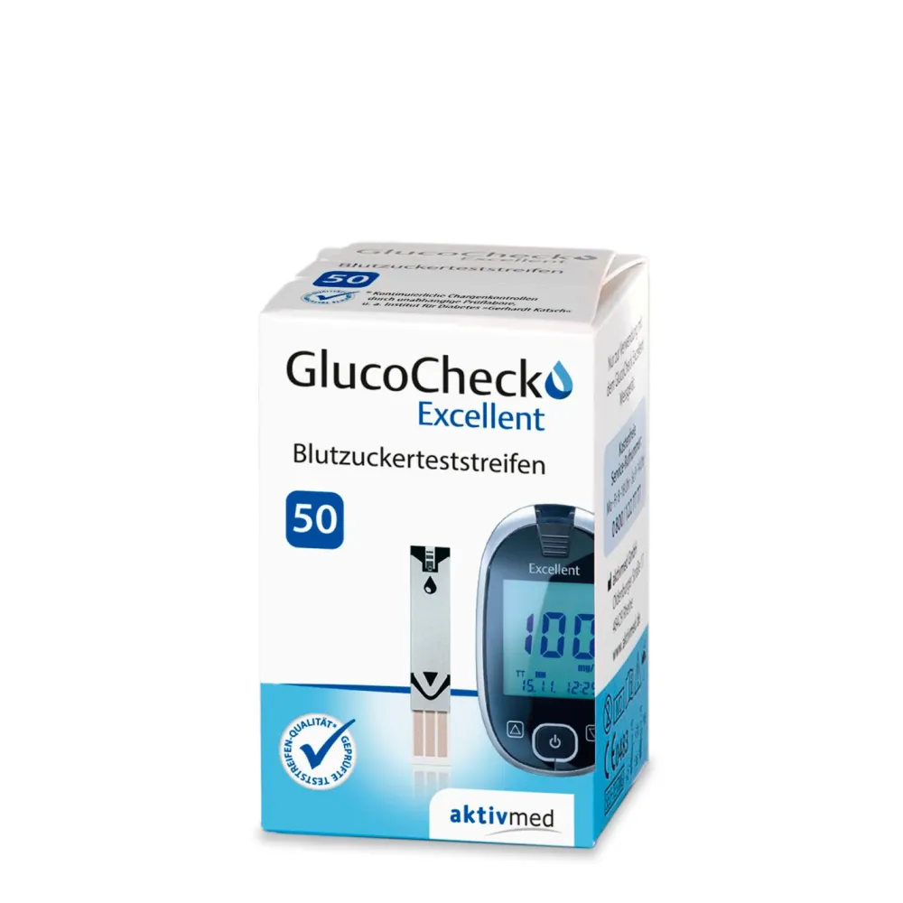 Excellent Messgerät (mmol/L) + 60 Teststreifen|GlucoCheck Discount
